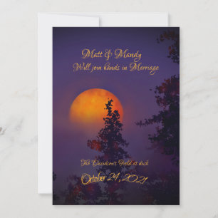 Convites October Moon Wedding Invitation