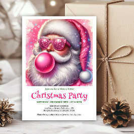 Convites Óculos de Coração do Papai Noel Engraçado Editável