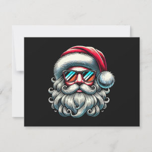 Convites Óculos de Sol Retrô Natal Face do Papai Noel