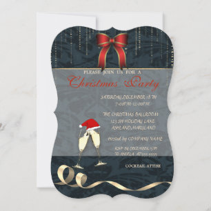 Convites Óculos Elegantes,Chapéu de Papai Noel ,Lazo,Festa 