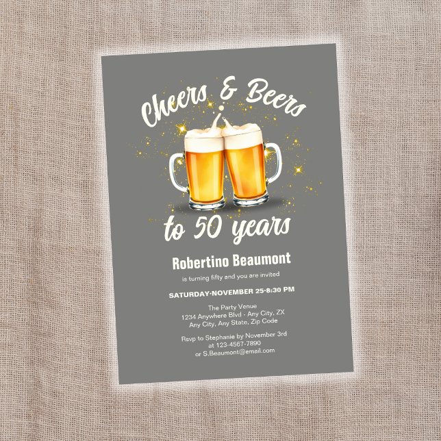 Convites Óculos Simples de Aderência Brindam Cervejas aos 5 (Criador carregado)