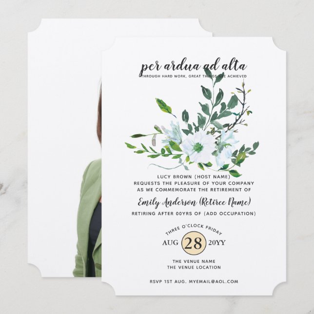 Convites Ocupação da FOTO Bontânica de Aposentação da Aquar (Frente/Verso)