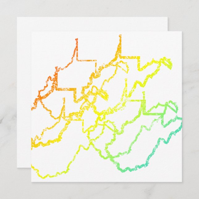 Convites oeste de virginia chill blur (Frente/Verso)