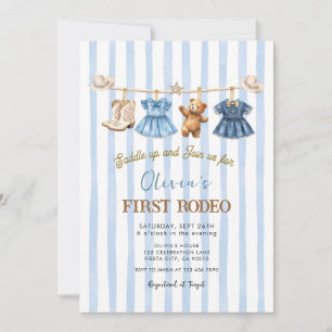 Convites Oeste Selvagem Primeiro Rodeio Ocidental Aniversár