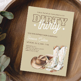 Convites Oeste Sujo 30 Festa de aniversário de 30 anos de C