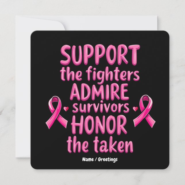 Convites Oferta de conscientização para o Cancer da Mama de (Frente)