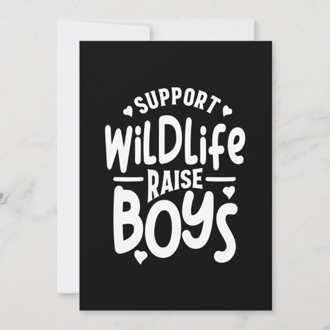 Convites Oferta de Dia de as mães de Wildlife Raise Boys (Frente)