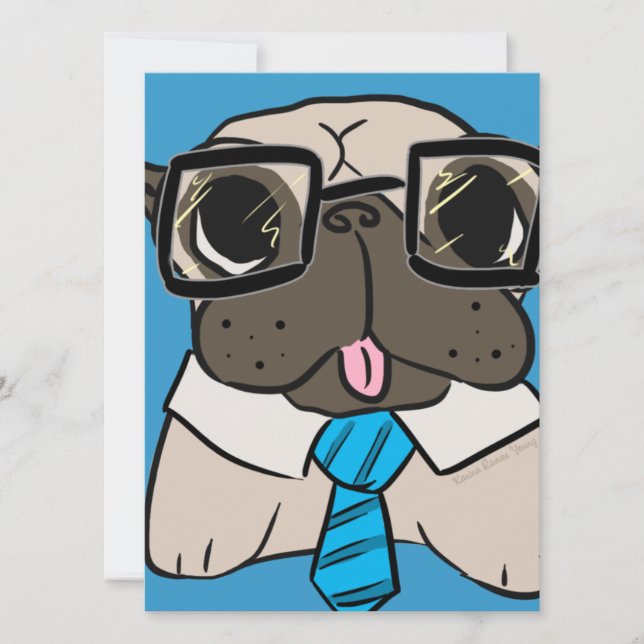 Convites Office Pug (Frente)