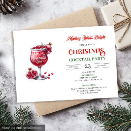 Convites Office style printable festive cocktails party