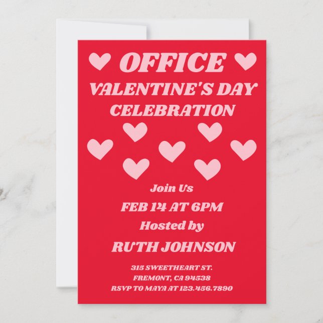 Convites Office Valentine’s Day Celebration (Frente)