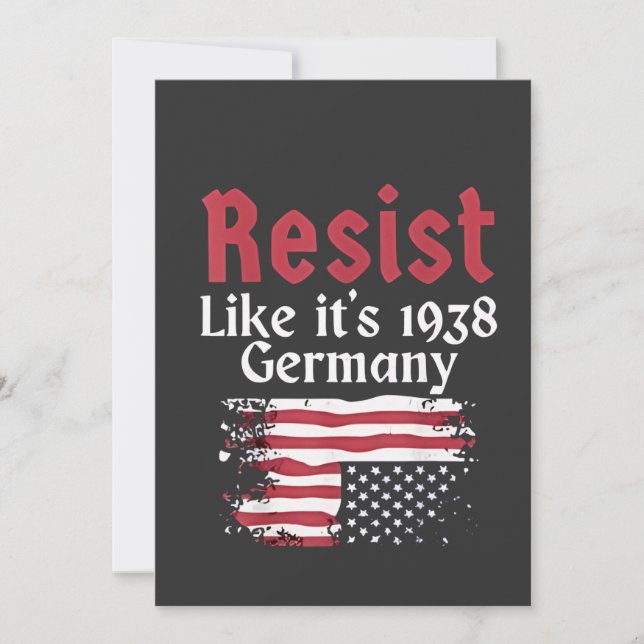Convites Oficial resiste como se fosse 1938 Alemanha resist (Frente)