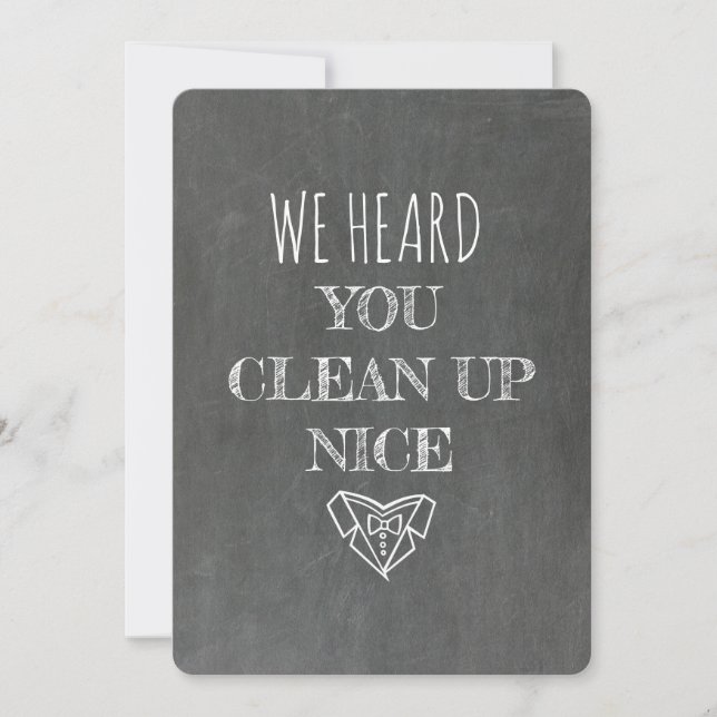 Convites OFICIANTE | Proposta Divertida em Quadro Negro (Frente)