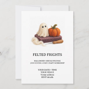 Convites Oficina de Agulhamento Feltro Felted Frights Hallo