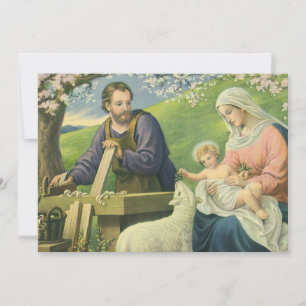 Convites Oficina de José com Maria e Menino Jesus
