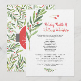 Convites Oficina de óleos essenciais natalinos