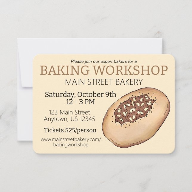 Convites Oficina de Panificação Judaica de Bialy (Frente)