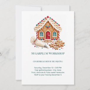 Convites Oficina Sugarplum Decoração de Biscoito de Natal