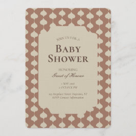 Convites Ogee Stripe Geometric Gender Neutral Beige Brown