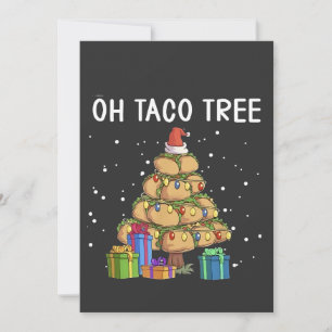 Convites Oh Árvore de Taco Comida Mexicana Divertida Natal 