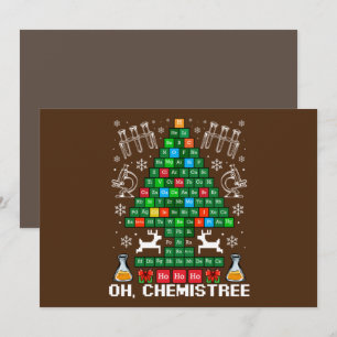 Convites Oh Árvore Química Natal Química Ciência Periódico