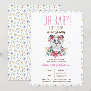 Convites Oh Baby A Little Bear Está No Caminho Do Chá De 