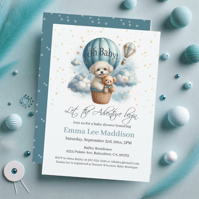 Convites Oh, Baby Adventure começa a ser apanhado no balão  (Criador carregado)