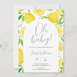Convites Oh Baby All in One Spring Lemon Baby Shower