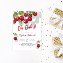Convites Oh Baby Berry Sweet Cherry Chá de fraldas