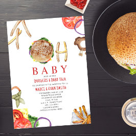 Convites OH Baby Burgers & Baby Talk Chá de fraldas