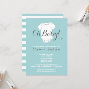Convites Oh Baby - Chá de festas Whimsical Blue Boy