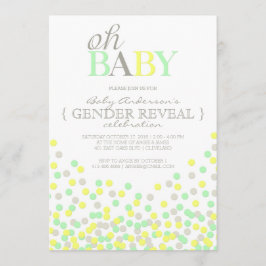 Convites Oh Baby Confetti Gender Reveparty | Água amarela