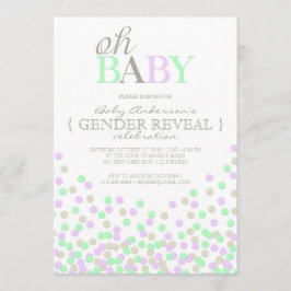 Convites Oh Baby Confetti Gender Reveparty | Água púrpura