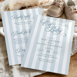 Convites Oh Baby Elegant Script Tudo Em Um Chá De Bebê