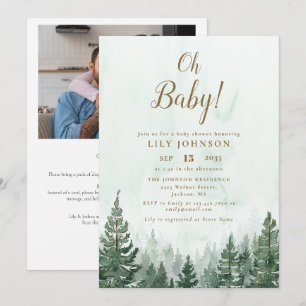 Convites Oh Baby Floresta Baby Shower Tudo Em Uma Foto QR