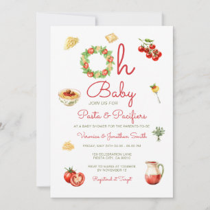 Convites Oh Baby Massa & Chupetas Churrasco de Baby Shower