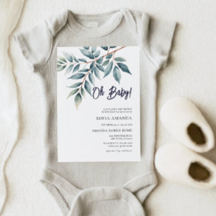 Convites Oh Baby Minimalist Chá de fraldas de inverno