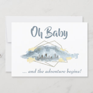 Convites *~* OH BABY Mountain Landscape Watercolor