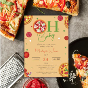 Convites Oh Baby Pizza Pacificadores legal Chá de fraldas