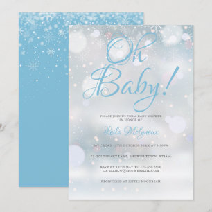Convites Oh Baby Primeiro Chuva de Neve Baby Shower / Sprin