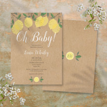 Oh Baby Rústico Boho Limões Baby Shower