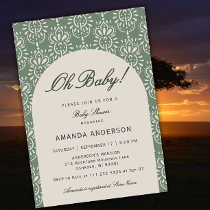 Convites Oh Baby Safari Africano na Selva Arco de Baby Show