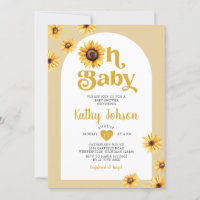 Oh Baby Sunflower Arch Boho Chá de fraldas