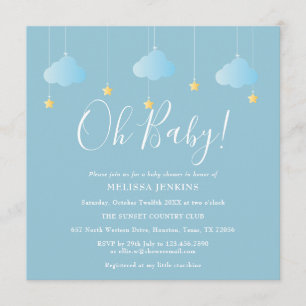 Convites Oh Baby Twinkle Twinkle Baby Shower / Chá de Bebê
