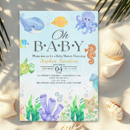 Convites Oh Baby Under Sea Baby Shower