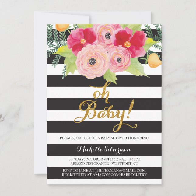 Convites Oh bebê! (Frente)