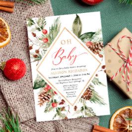 Convites Oh Bebê, chá de inverno rústico e neutro