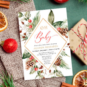 Convites Oh Bebê, chá de inverno rústico e neutro