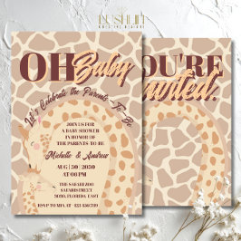 Convites Oh Bebê Girafa Tema de Chuvada de Bebê Safari