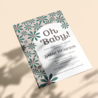 Oh bebê Retro Boho Daisy Flower chá de fraldas