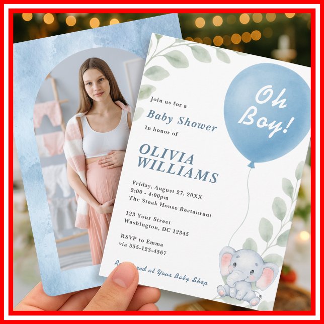 Convites Oh Boy Baby Shower (Criador carregado)